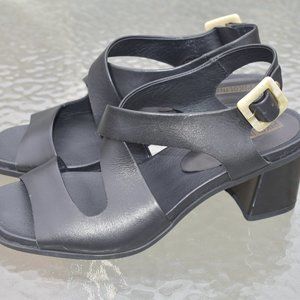 Pikolinos Sandals Black Leather Size 39